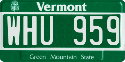 VT license plate WHU959