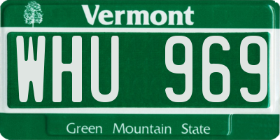 VT license plate WHU969