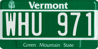 VT license plate WHU971