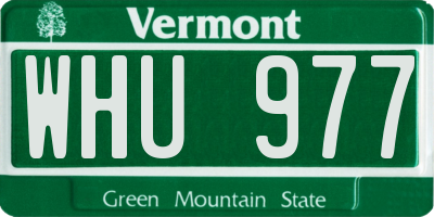 VT license plate WHU977