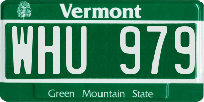 VT license plate WHU979