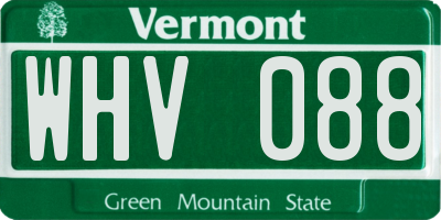 VT license plate WHV088