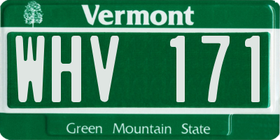 VT license plate WHV171