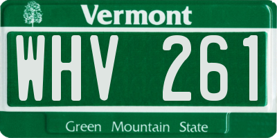 VT license plate WHV261