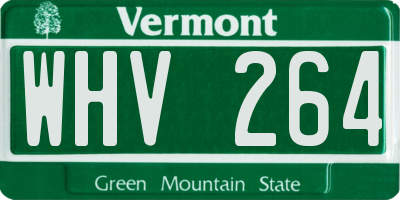 VT license plate WHV264