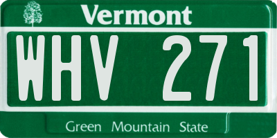 VT license plate WHV271