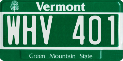 VT license plate WHV401