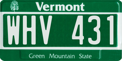 VT license plate WHV431
