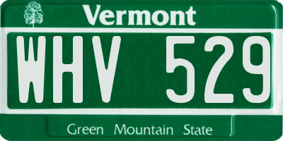 VT license plate WHV529