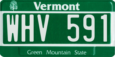 VT license plate WHV591