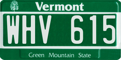 VT license plate WHV615