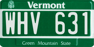 VT license plate WHV631