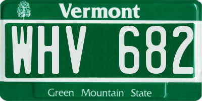 VT license plate WHV682