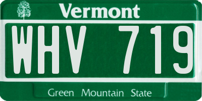 VT license plate WHV719