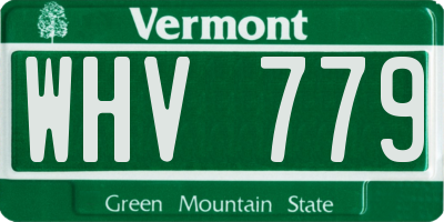 VT license plate WHV779