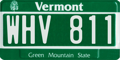 VT license plate WHV811