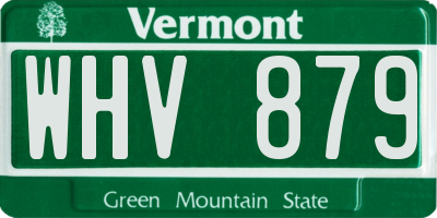 VT license plate WHV879