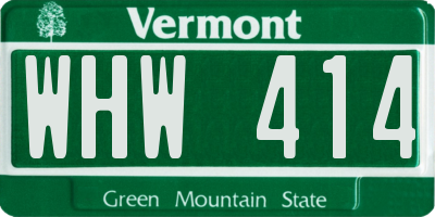 VT license plate WHW414