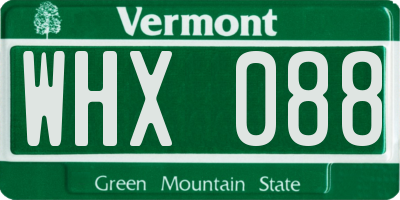 VT license plate WHX088