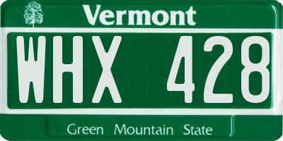 VT license plate WHX428