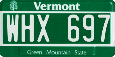 VT license plate WHX697
