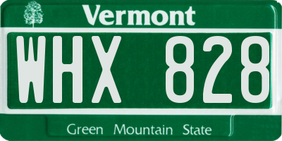 VT license plate WHX828