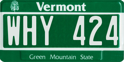 VT license plate WHY424