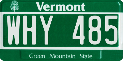 VT license plate WHY485