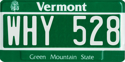 VT license plate WHY528