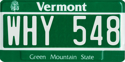 VT license plate WHY548
