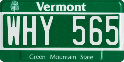 VT license plate WHY565