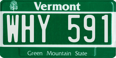 VT license plate WHY591