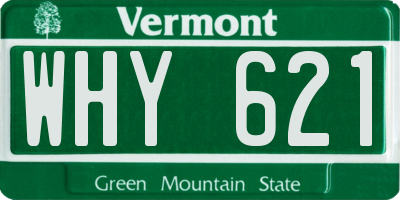 VT license plate WHY621