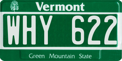 VT license plate WHY622
