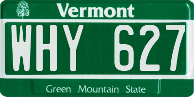 VT license plate WHY627