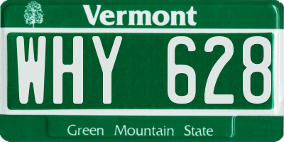 VT license plate WHY628
