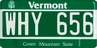 VT license plate WHY656