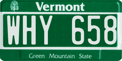 VT license plate WHY658