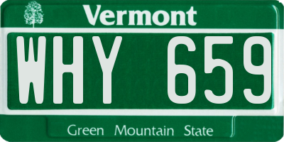 VT license plate WHY659