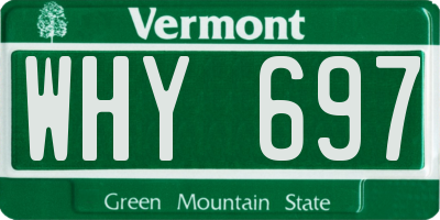 VT license plate WHY697