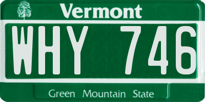 VT license plate WHY746