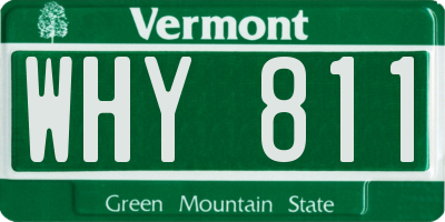 VT license plate WHY811