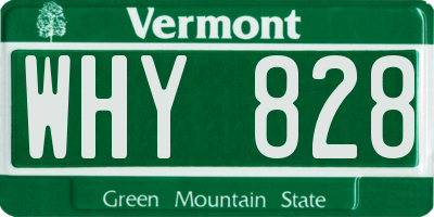 VT license plate WHY828