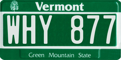 VT license plate WHY877