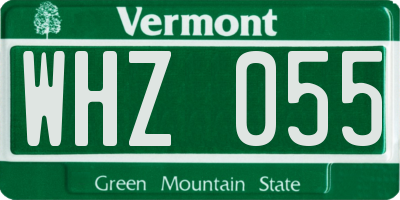 VT license plate WHZ055