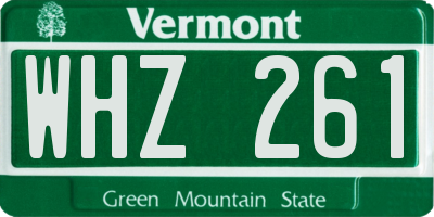 VT license plate WHZ261