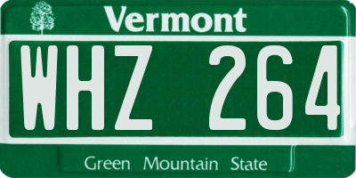 VT license plate WHZ264