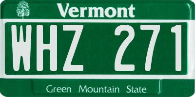 VT license plate WHZ271
