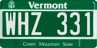 VT license plate WHZ331