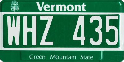 VT license plate WHZ435